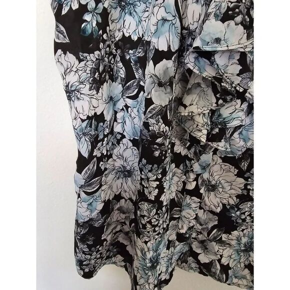 STICH FIX KARL LAGERFELD PARIS Sakeri Ruffle Detail Blouse XL | Black - Picture 5 of 10